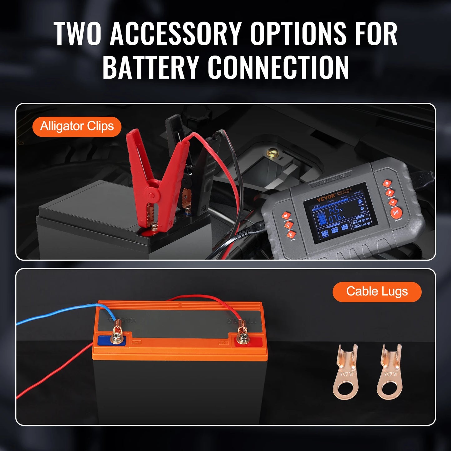 SucceBuy 35A LiFePO4 Smart Battery Charger LCD Display