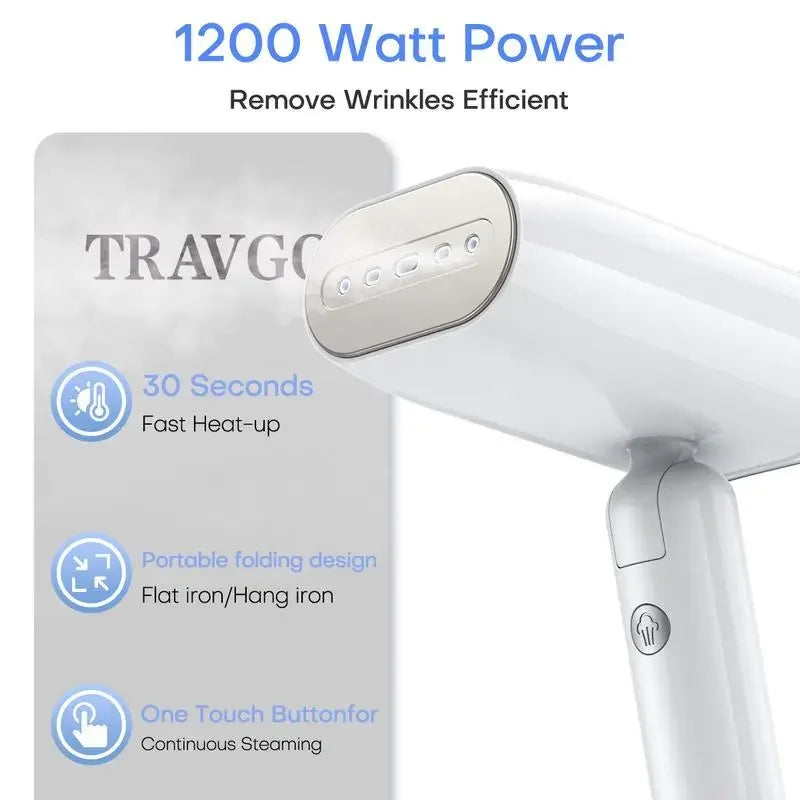 Broncho Foldable Professional Clothes Steamer Handheld Travel Garment Care