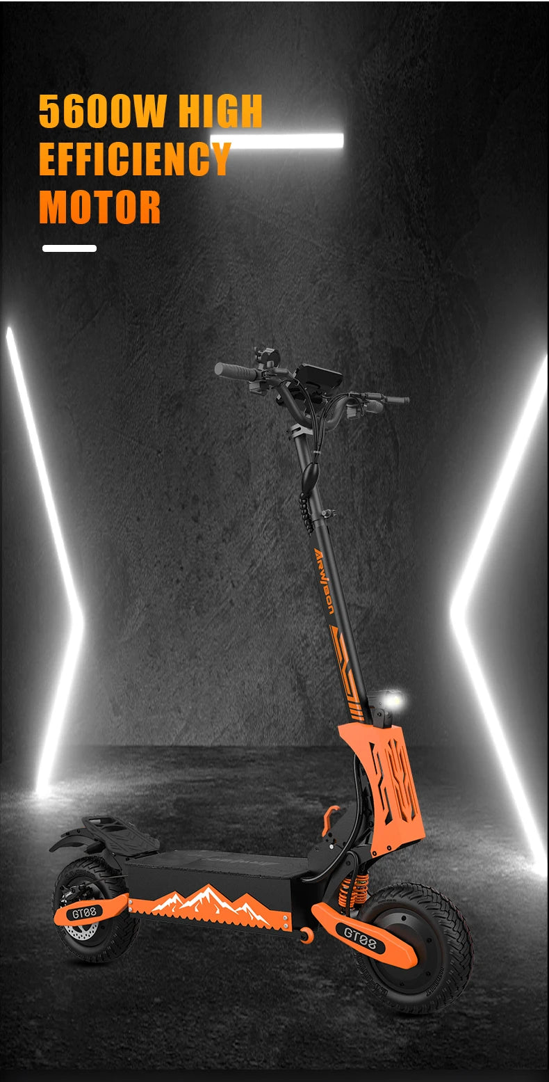 Arwibon 5600W Dual Motor Electric Scooter Top Speed 46 MPH