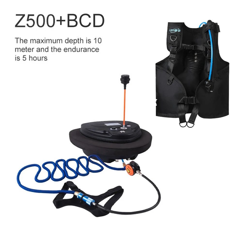 TUXING Rechargeable Portable Underwater Ventilator For Diving 10M Depth 3.5-5H