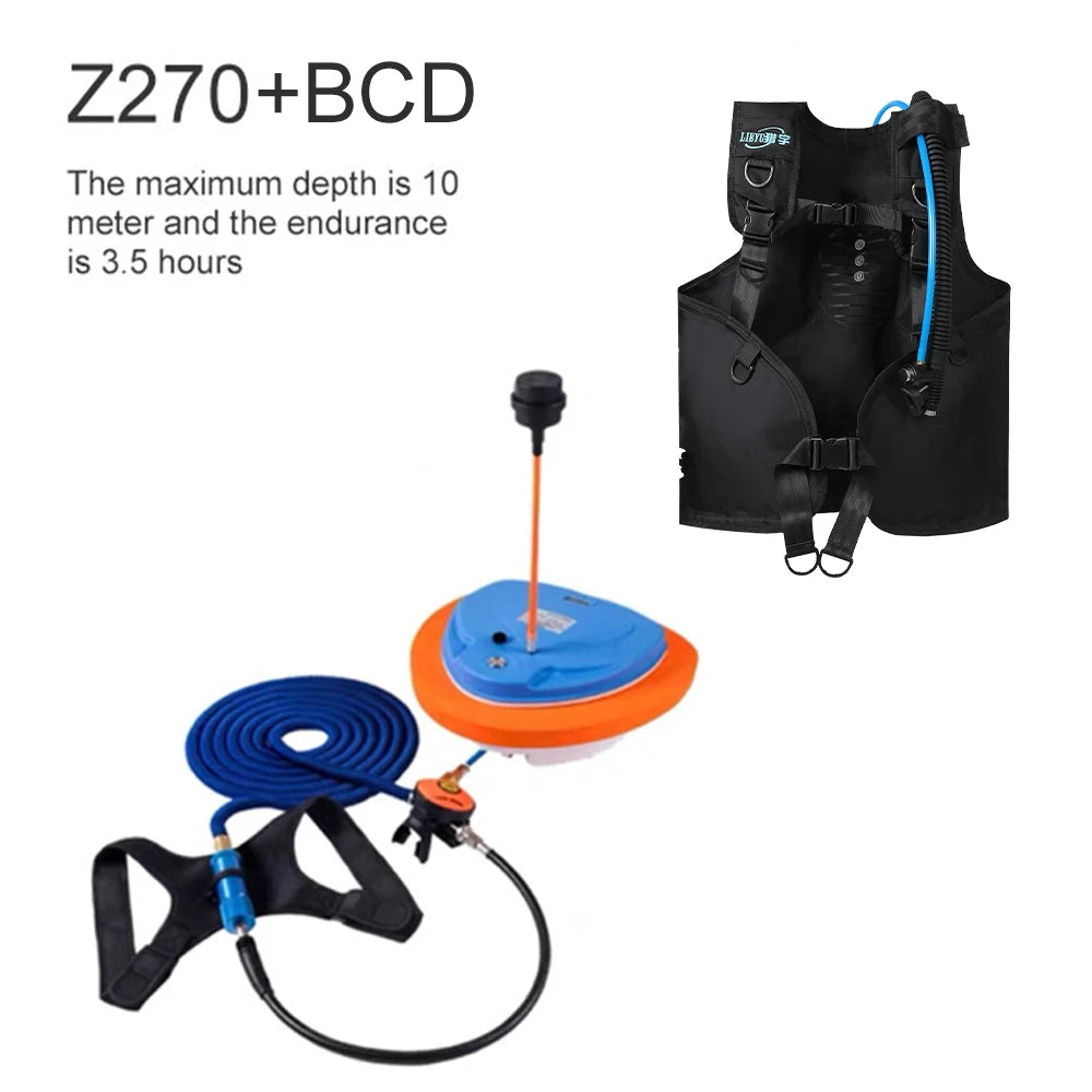 TUXING Rechargeable Portable Underwater Ventilator For Diving 10M Depth 3.5-5H