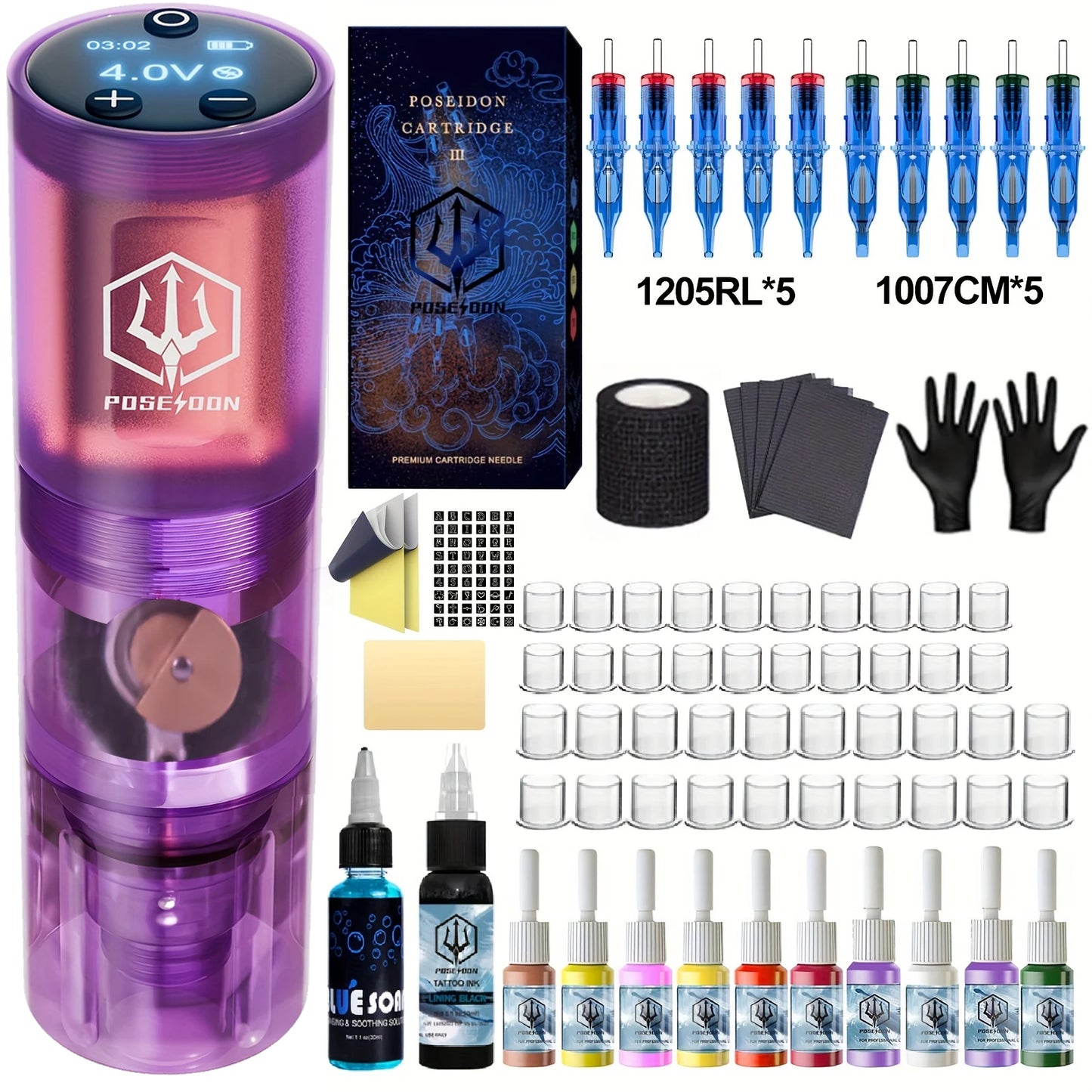 Poseidon Wireless Tattoo Kit Pro For Permanent Makeup