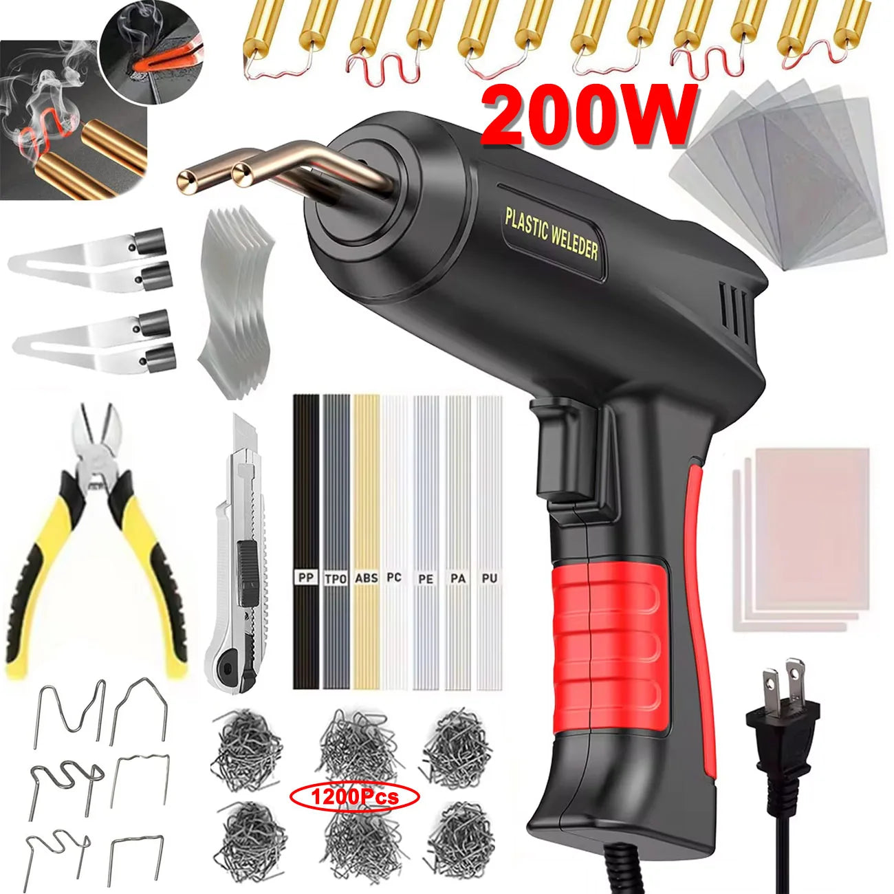 Plastic Welder 2in1 Welding Repair Kit Hot Staples