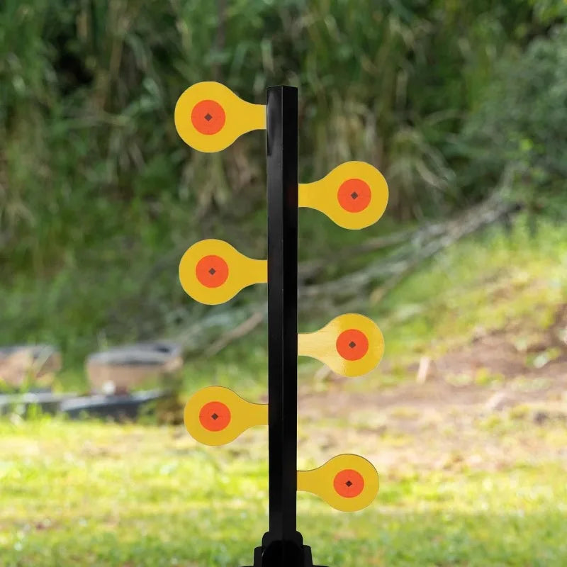 Handgun Dueling Tree Target With AR500 Steel Paddles For Plinking
