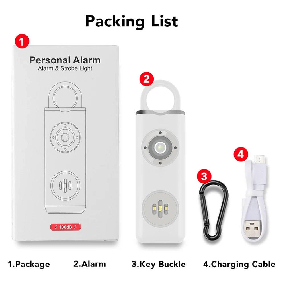 ALLOYSEED Self Defense Alarm 130dB Panic Alarm Keychain