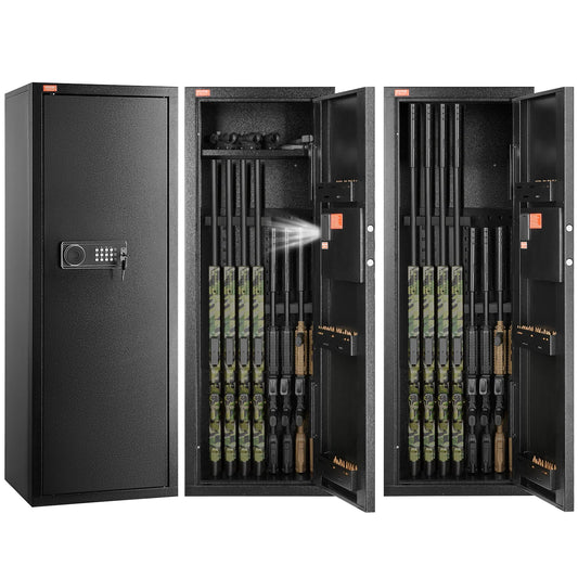 SucceBuy Rifle Safe With Digital Keypad Lock And Removable Shelf