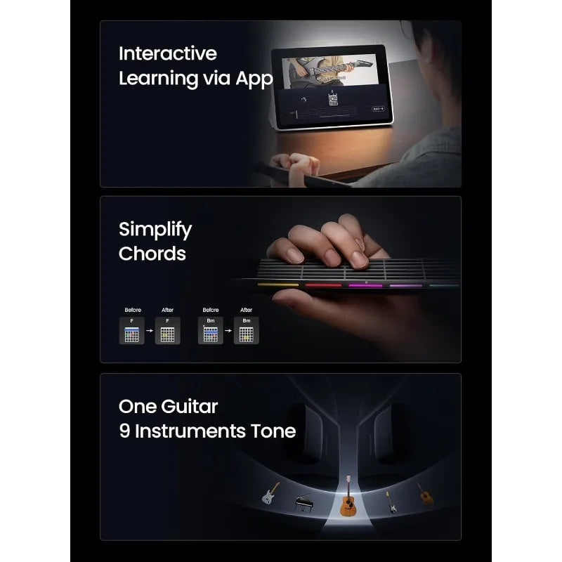 AeroBand Smart Guitar With Silicone Strings Detachable Fretboard MIDI