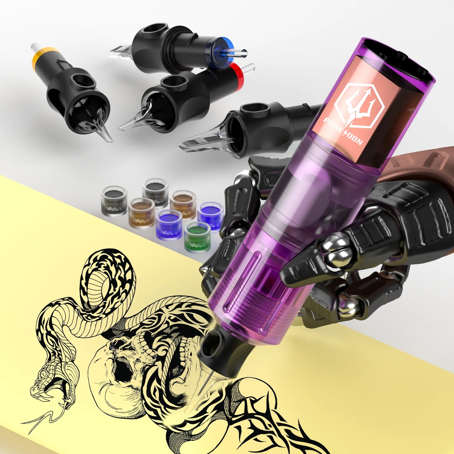 Poseidon Wireless Tattoo Kit Pro For Permanent Makeup