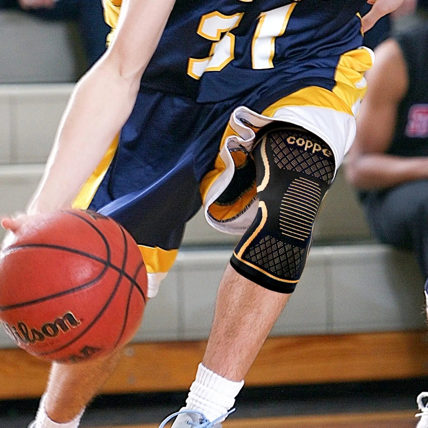 Elenxs Copper Knee Braces For Basketball Running Yoga