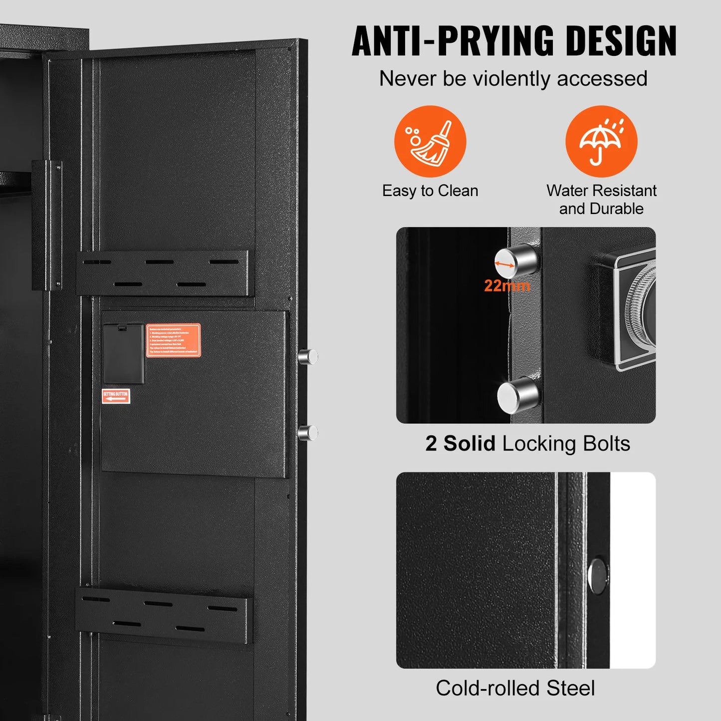 SucceBuy Rifle Safe With Digital Keypad Lock And Removable Shelf