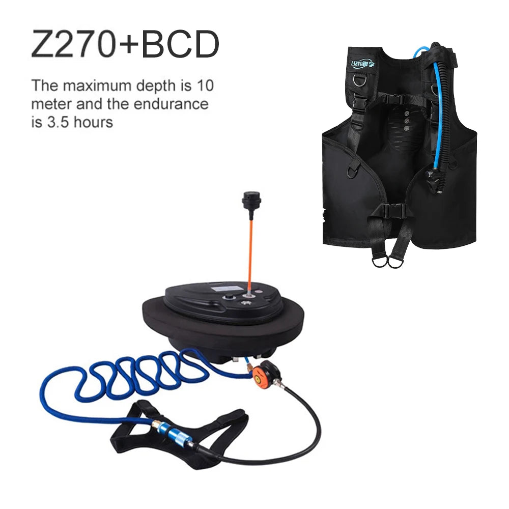 TUXING Rechargeable Portable Underwater Ventilator For Diving 10M Depth 3.5-5H