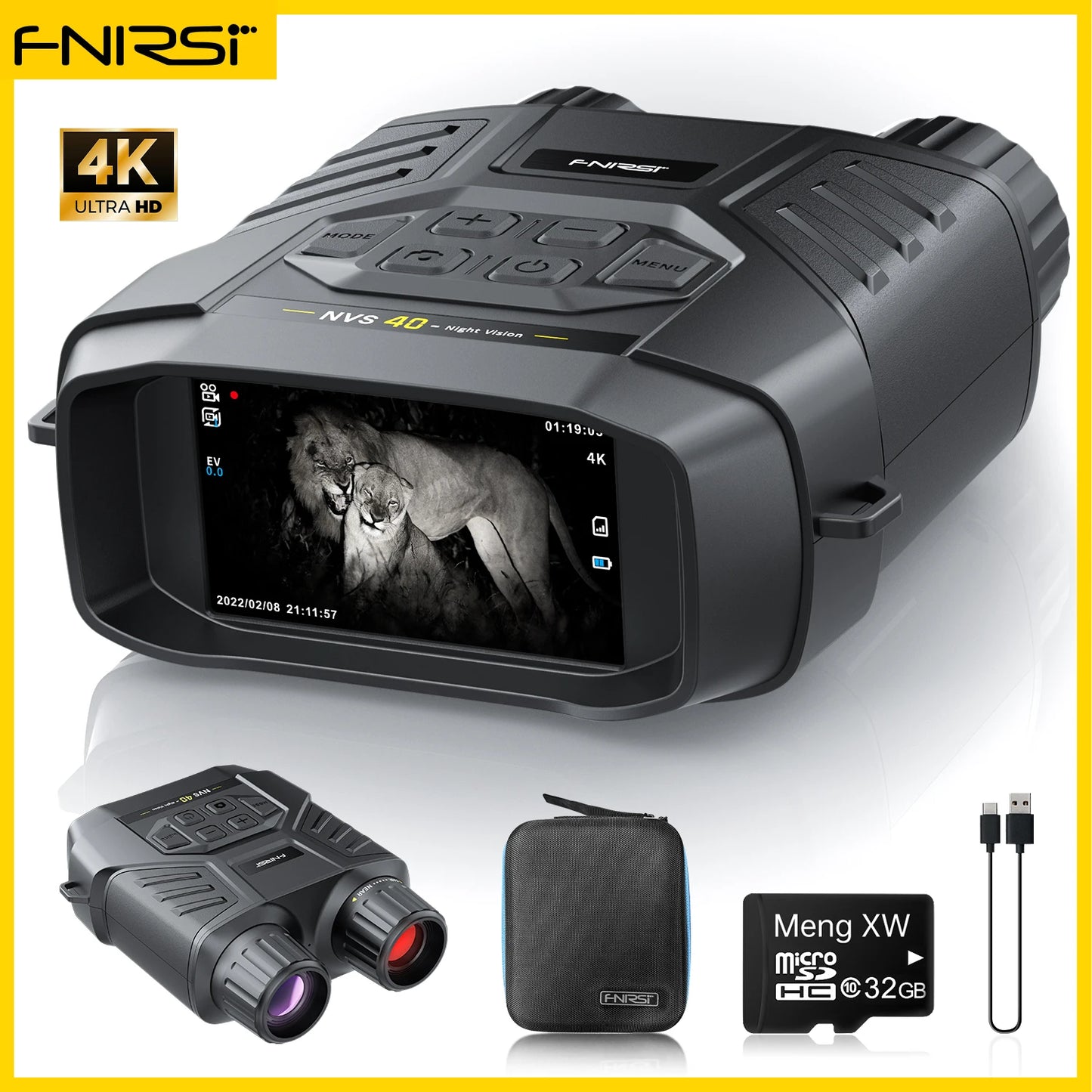 FNIRSI NVS20 4K Night Vision Monocular With 6X Digital Zoom