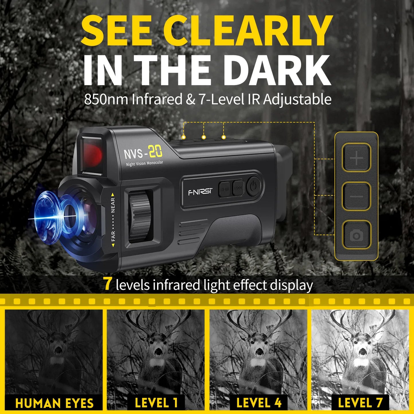 FNIRSI NVS20 4K Night Vision Monocular With 6X Digital Zoom