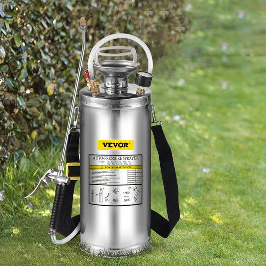 SucceBuy Stainless Steel Hand Powered Sprayer For Garden And Cleaning