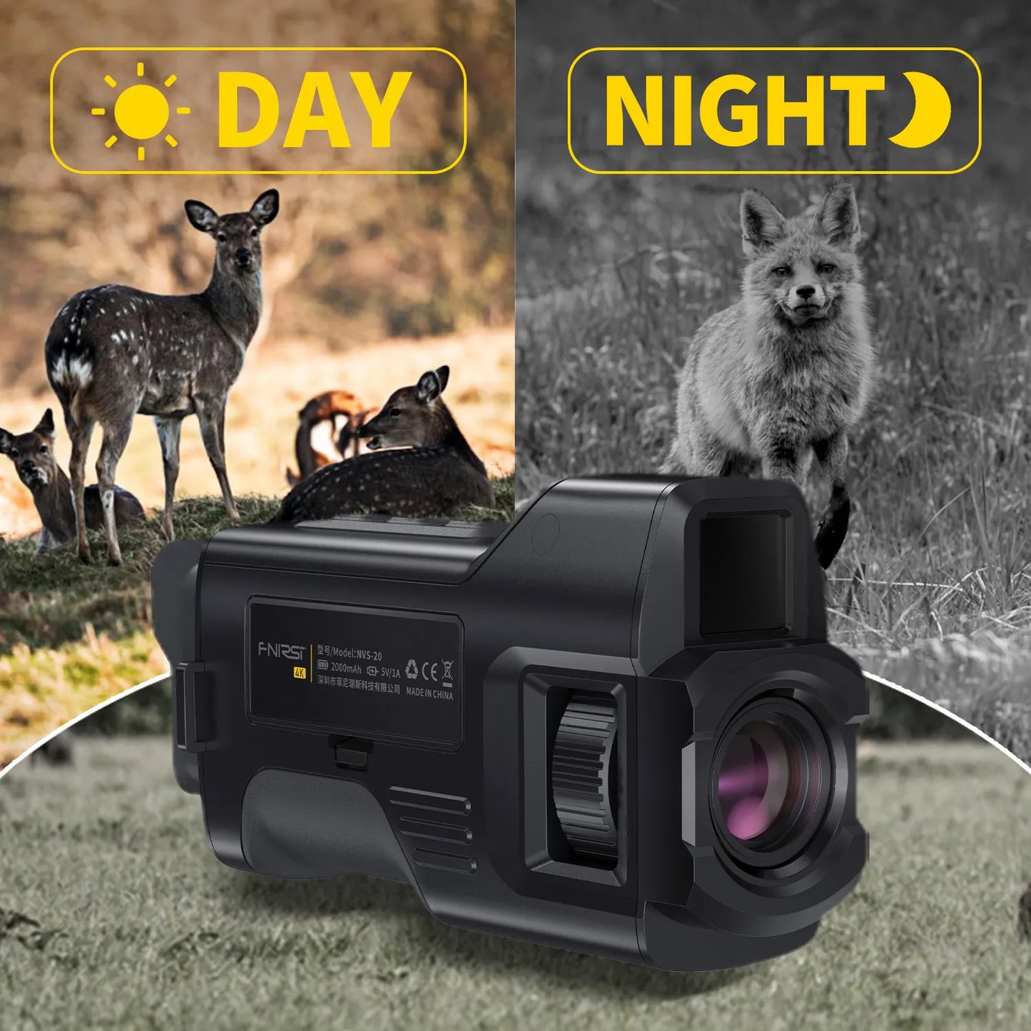 FNIRSI NVS20 4K Night Vision Monocular With 6X Digital Zoom