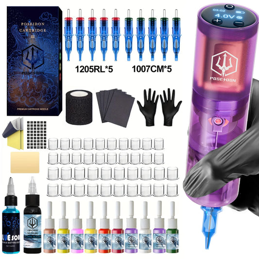 Poseidon Wireless Tattoo Kit Pro For Permanent Makeup