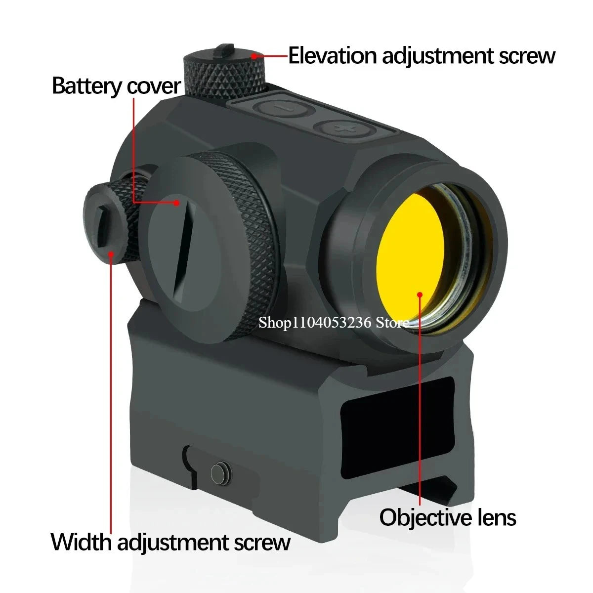 NONEDot R5 Red Dot Sight for Rifles