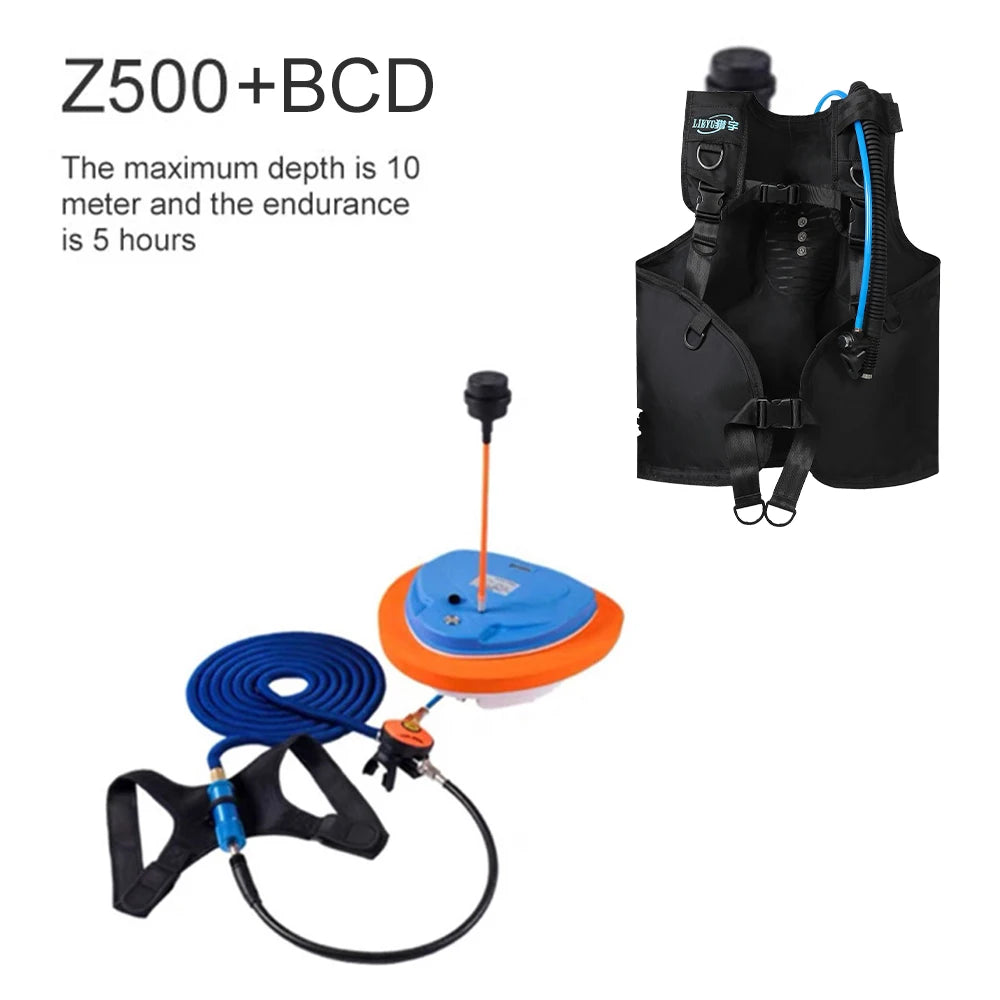 TUXING Rechargeable Portable Underwater Ventilator For Diving 10M Depth 3.5-5H