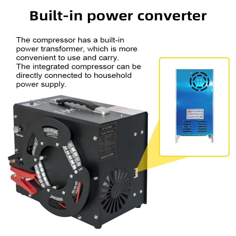 Tuxing TXES062 4500Psi 12V PCP Air Compressor Portable