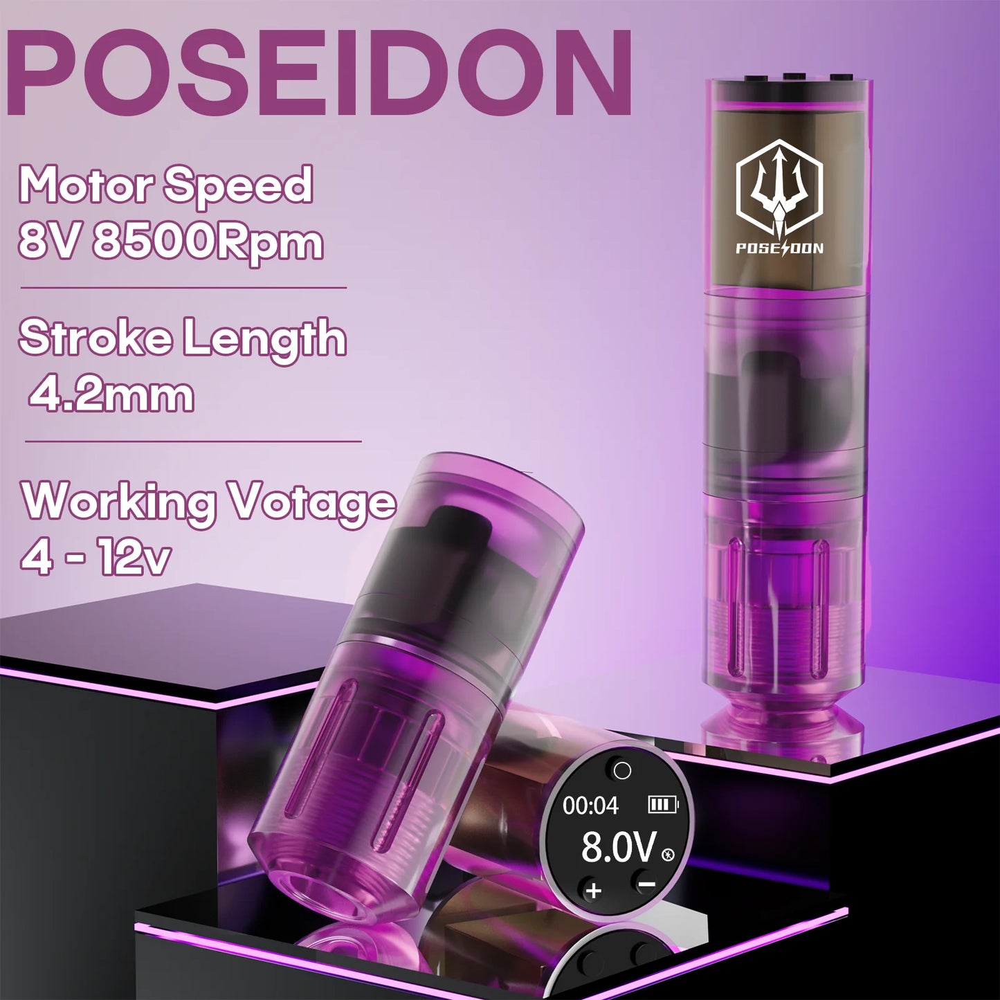 Poseidon Wireless Tattoo Kit Pro For Permanent Makeup