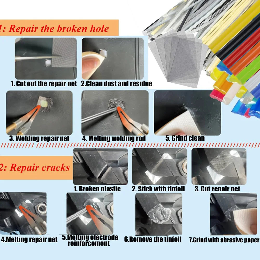 Plastic Welder 2in1 Welding Repair Kit Hot Staples