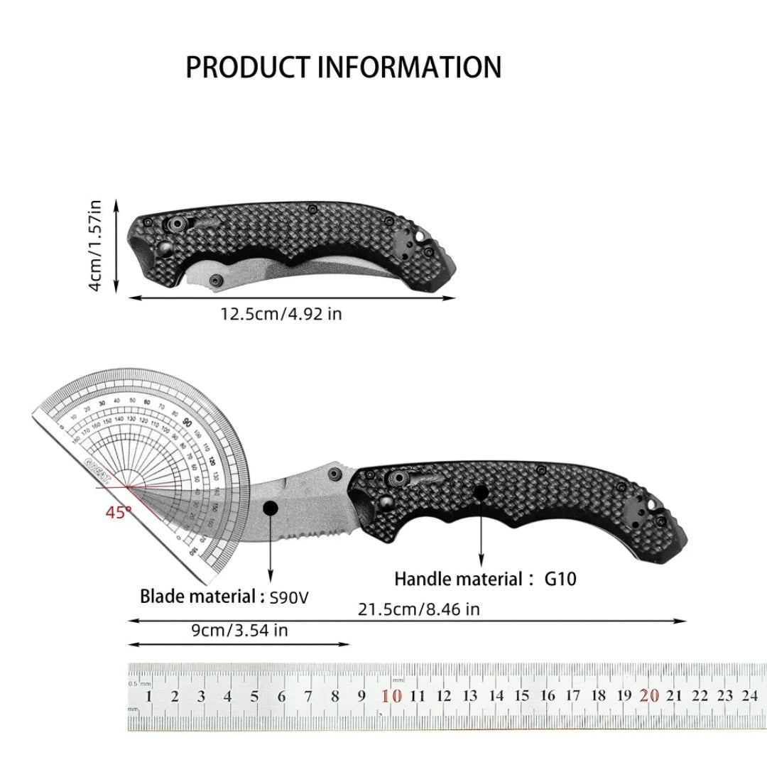 ZM Outdoors BM865 S90V G10 Folding Knife For Outdoor Camping