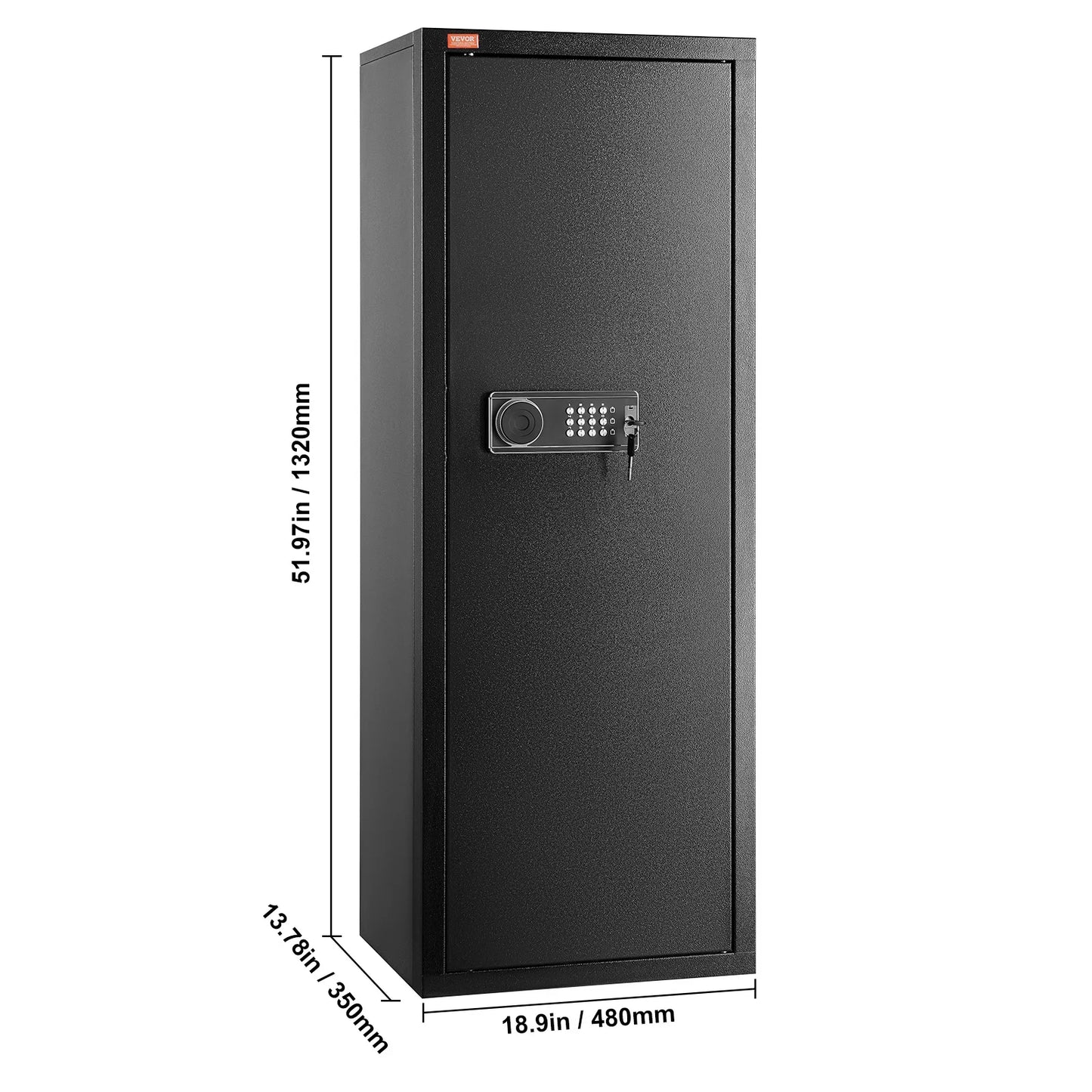 SucceBuy Rifle Safe With Digital Keypad Lock And Removable Shelf