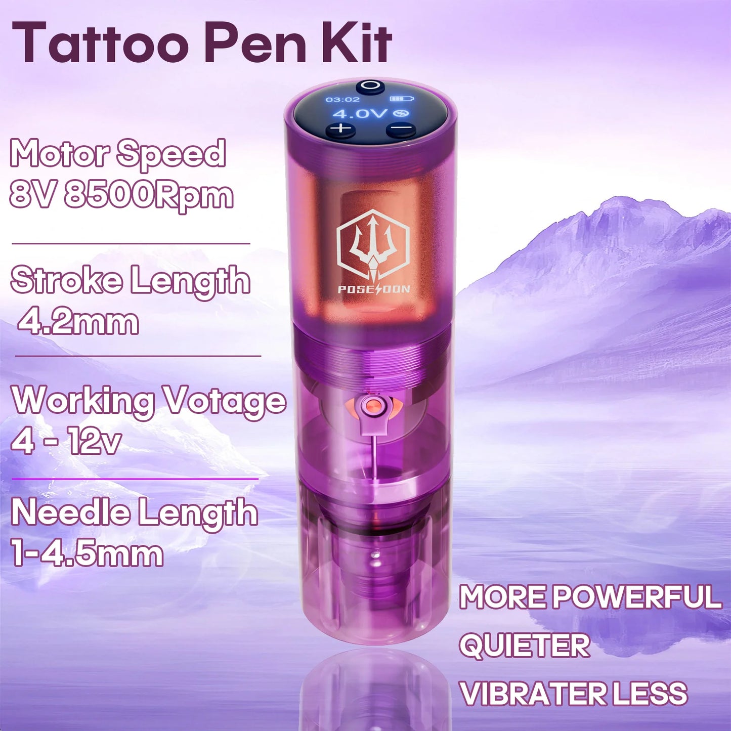 Poseidon Wireless Tattoo Kit Pro For Permanent Makeup