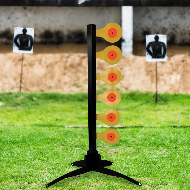Handgun Dueling Tree Target With AR500 Steel Paddles For Plinking